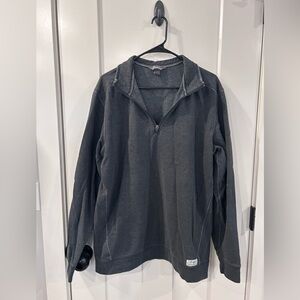 Men's Gray Half-Zip Sweater